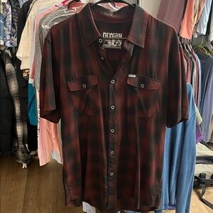 DIXXON”The Bishop” Red and Black Plaid Casual Shirt